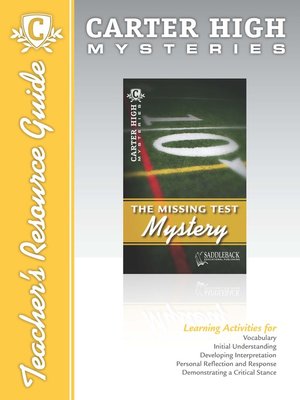 cover image of The Missing Test Mystery Teacher's Resource Guide